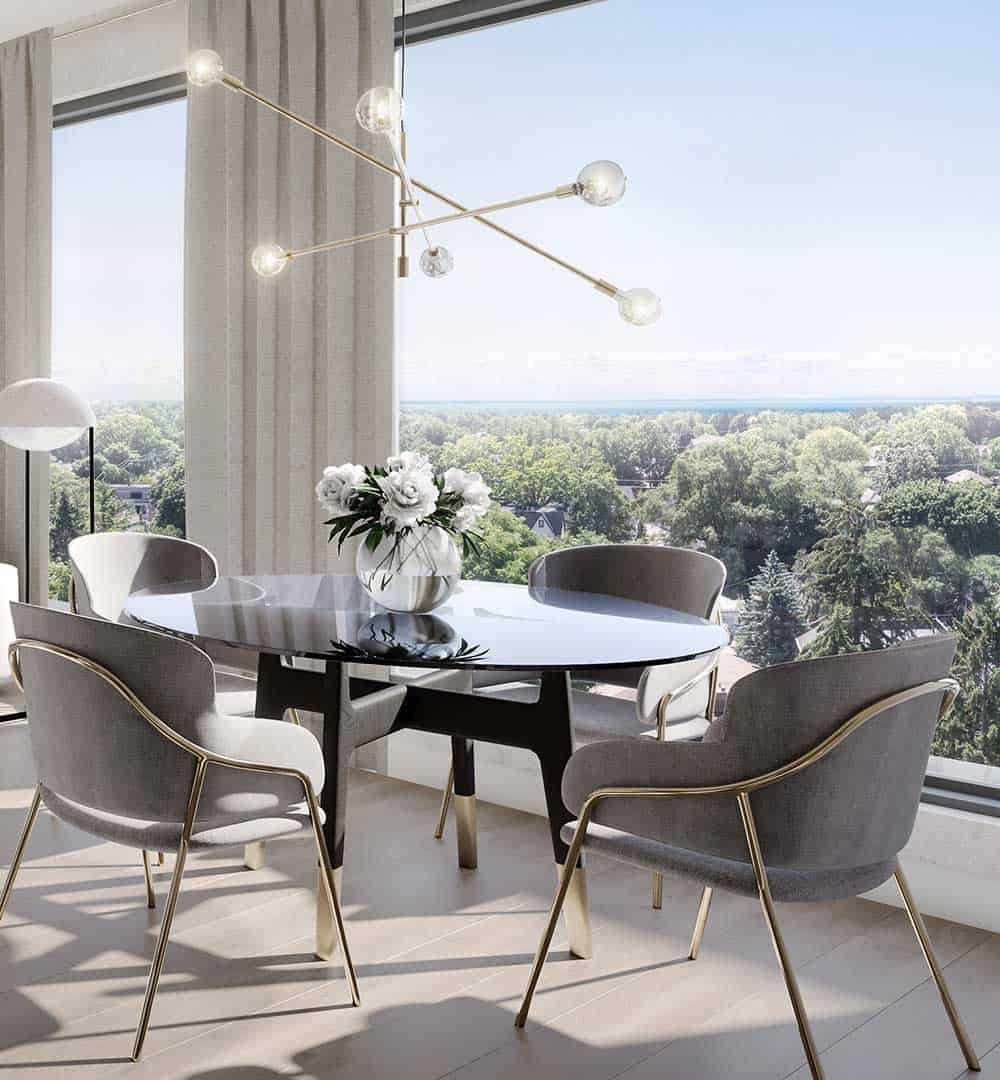 Birch Condos and Towns at Lakeview Village Mississauga premium suite interior living area
