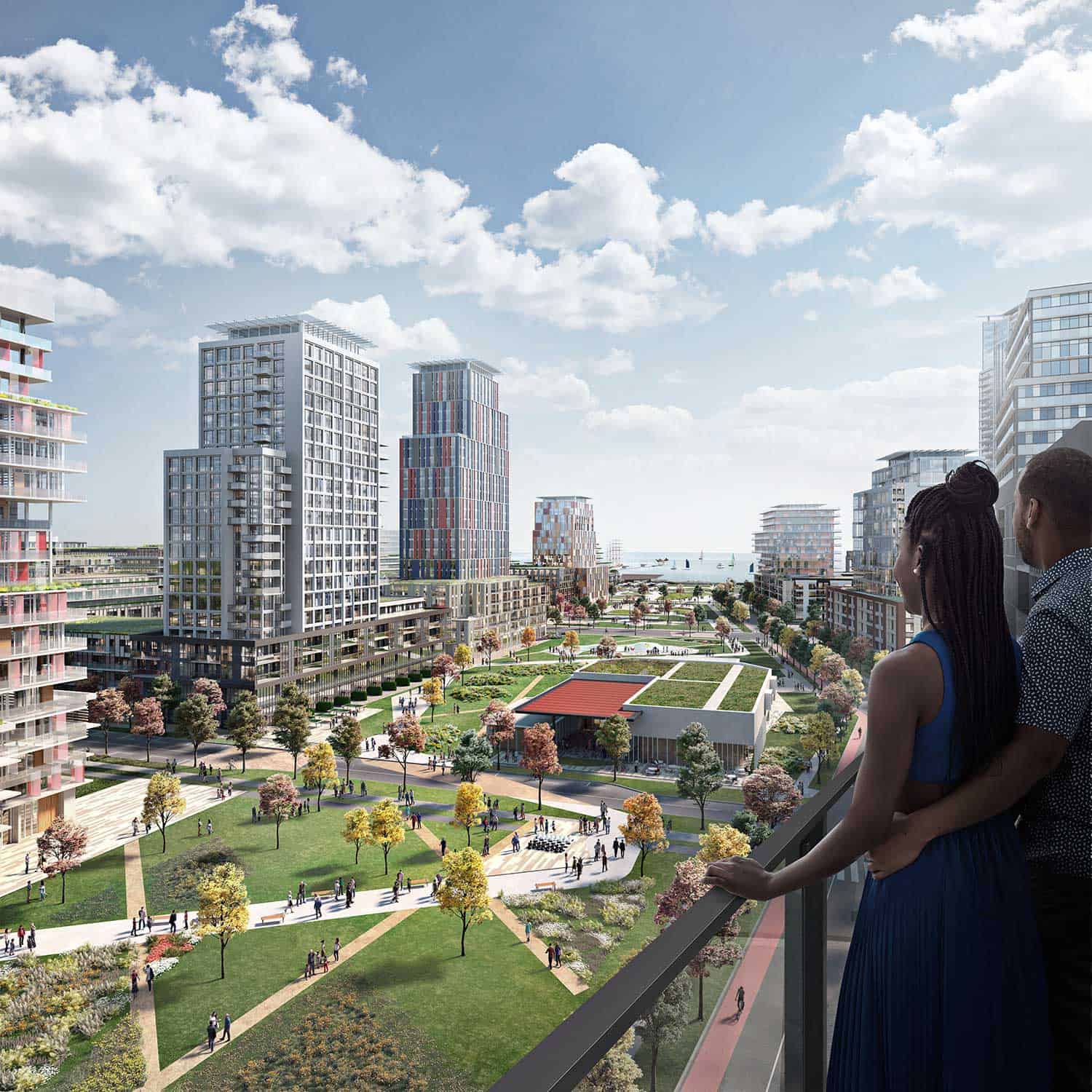 Ogden Park green space near Birch Condos and Towns at Lakeview Village Mississauga
